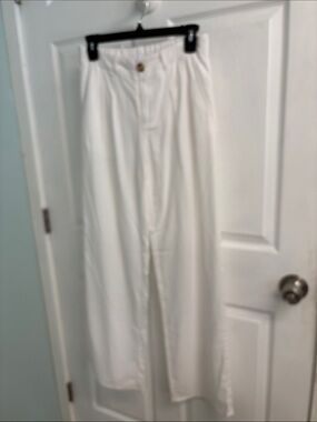 Love Tree White High-Rise Wide-Leg Pants